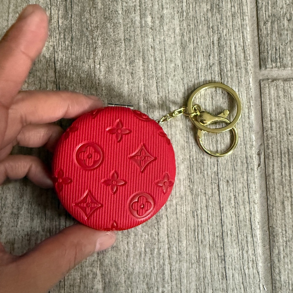 Red Coin Purse with Keychain mirror